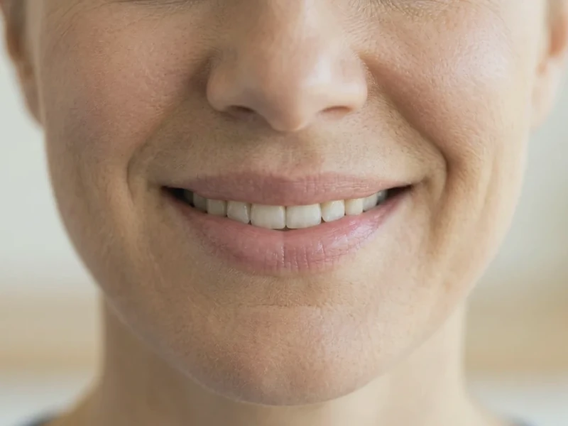 Sonrisa sana después de un tratamiento estético